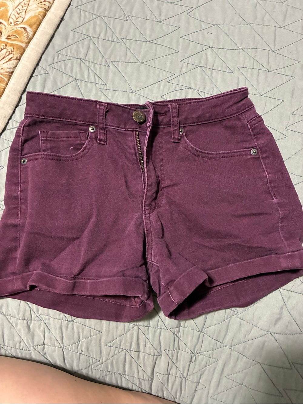 Women's High-Rise Plum Aeropostale Denim Shorts